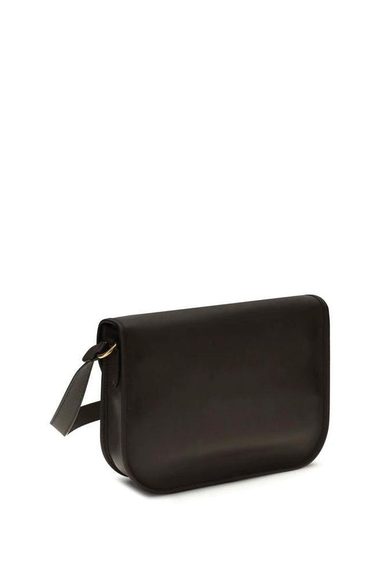 Valentino Garavani Braune Kalbsleder Bos Taurus Schultertasche by Valentino Garavani