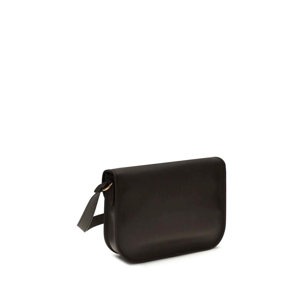 Valentino Garavani Braune Kalbsleder Bos Taurus Schultertasche by Valentino Garavani