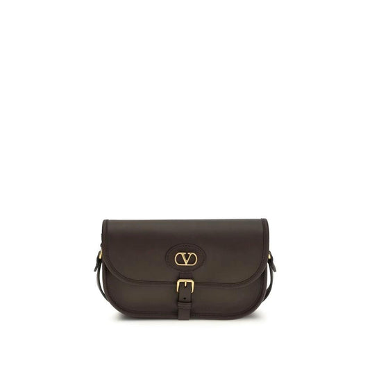 Valentino Garavani Braune Kalbsleder Bos Taurus Schultertasche by Valentino Garavani