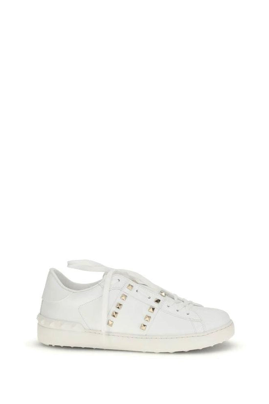 Valentino Garavani Weiße Bos Taurus Kalbsleder Low-Top-Sneaker by Valentino Garavani