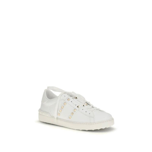 Valentino Garavani Weiße Bos Taurus Kalbsleder Low-Top-Sneaker by Valentino Garavani