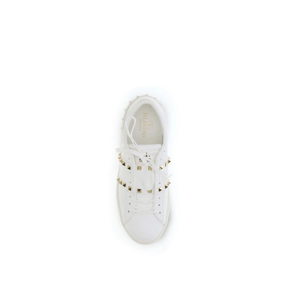 Valentino Garavani Weiße Bos Taurus Kalbsleder Low-Top-Sneaker by Valentino Garavani