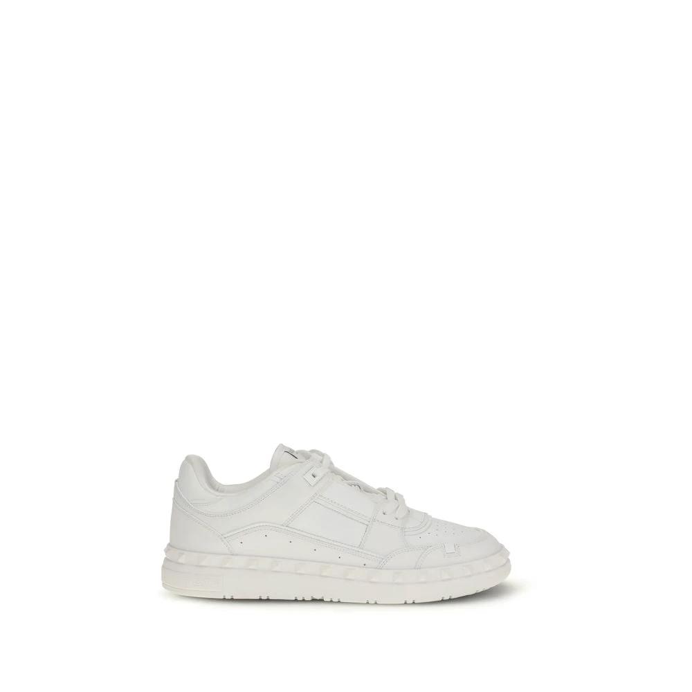 Valentino Garavani Weiße Low-Top-Sneaker aus Kalbsleder Bos Taurus by Valentino Garavani