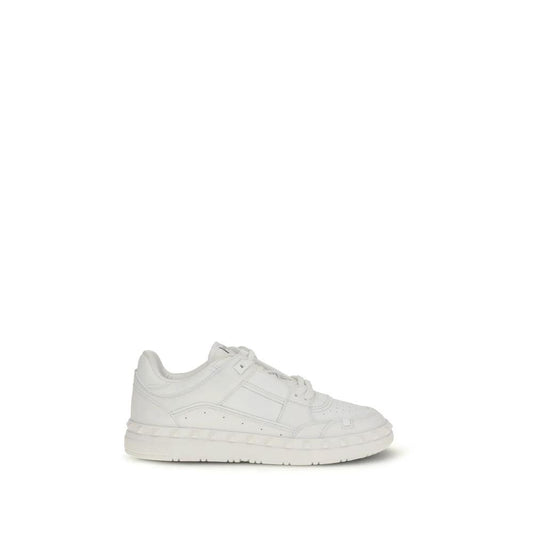 Valentino Garavani Weiße Low-Top-Sneaker aus Kalbsleder Bos Taurus by Valentino Garavani