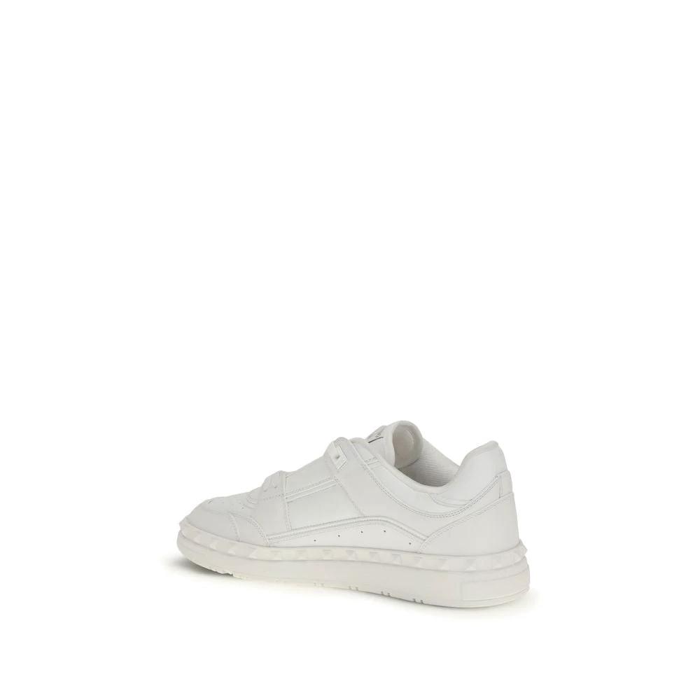 Valentino Garavani Weiße Low-Top-Sneaker aus Kalbsleder Bos Taurus by Valentino Garavani