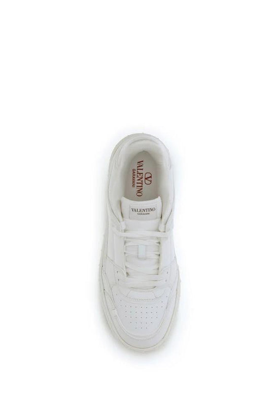 Valentino Garavani Weiße Low-Top-Sneaker aus Kalbsleder Bos Taurus by Valentino Garavani