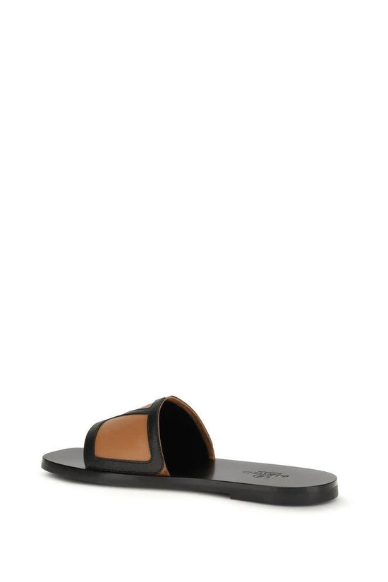 Valentino Garavani Schwarze Sandalen aus Ziegenleder by Valentino Garavani