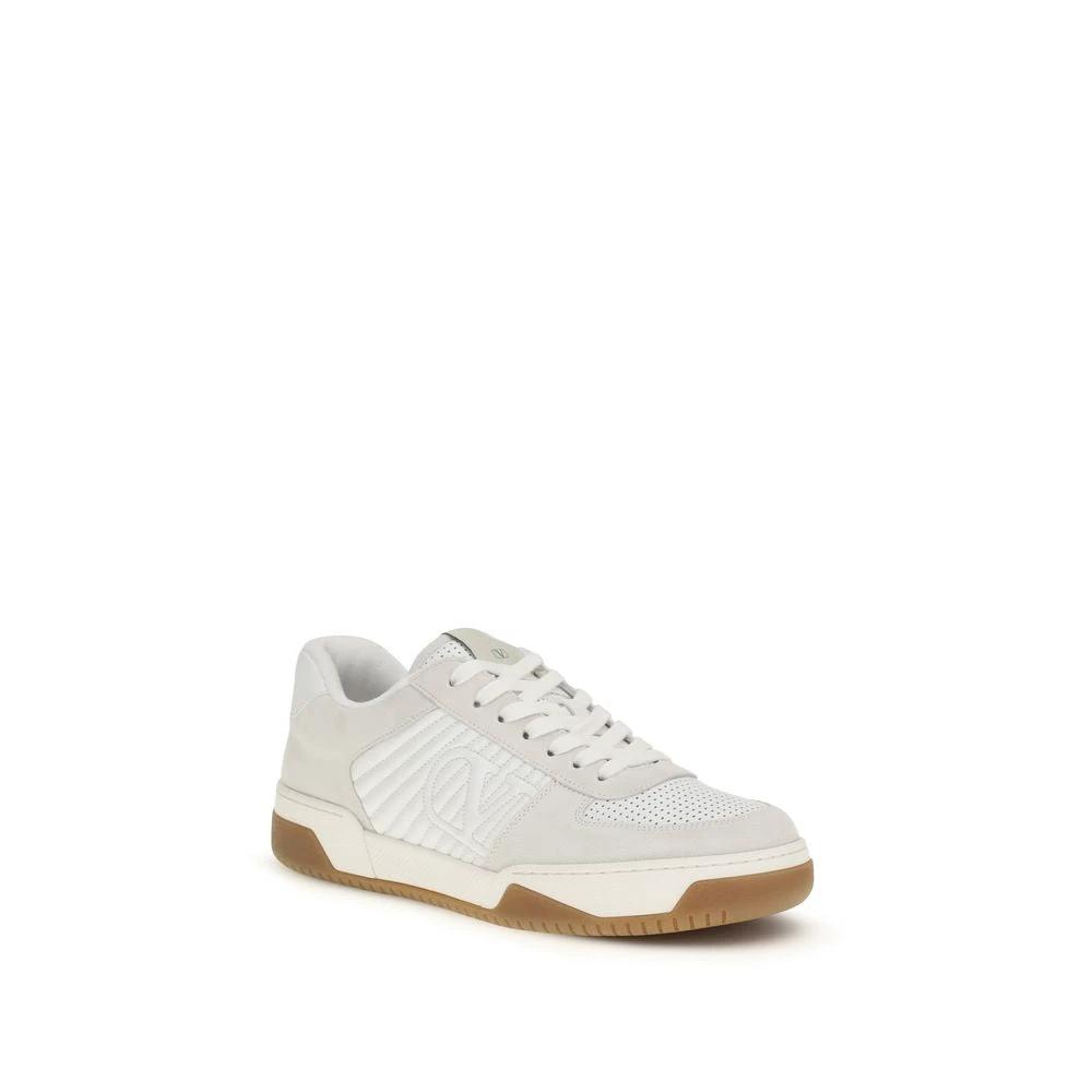 Valentino Garavani Weiße Bos Taurus Kalbsleder Athletic Sneaker by Valentino Garavani