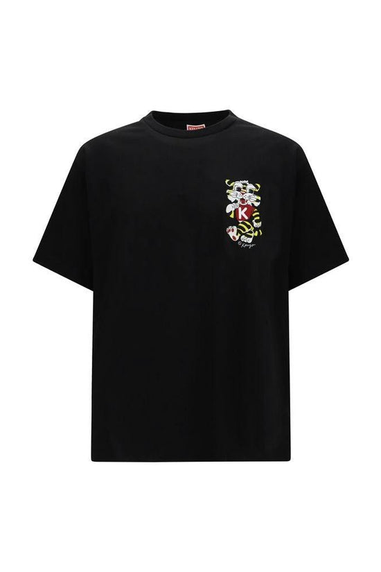 Kenzo Schwarzes Baumwoll-T-Shirt by Kenzo