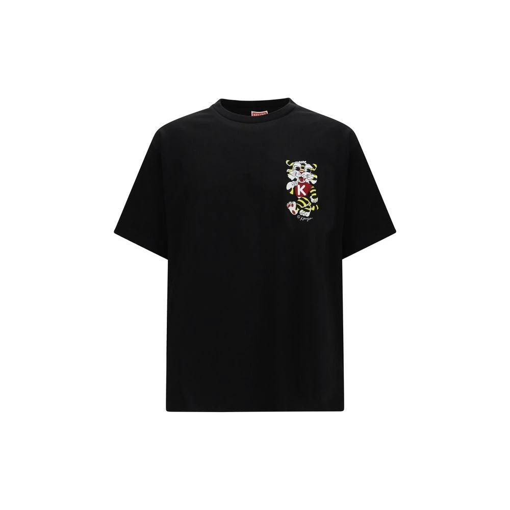 Kenzo Schwarzes Baumwoll-T-Shirt by Kenzo
