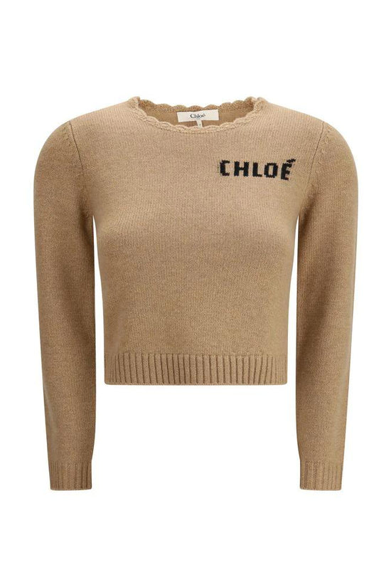 Chloé Brauner Wollpullover by Chloé