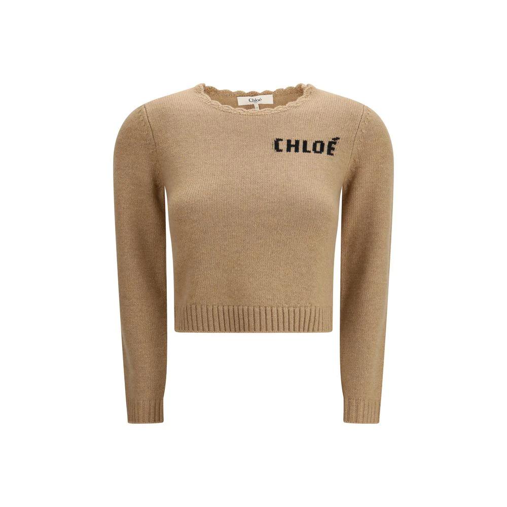 Chloé Brauner Wollpullover by Chloé