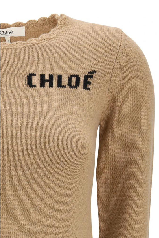 Chloé Brauner Wollpullover by Chloé