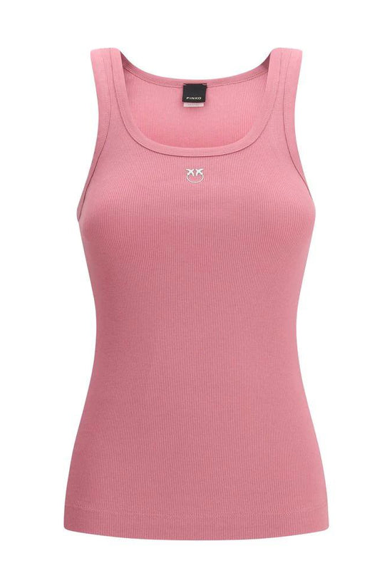 PINKO Ärmelloses T-Shirt aus mehrfarbiger Baumwolle by PINKO