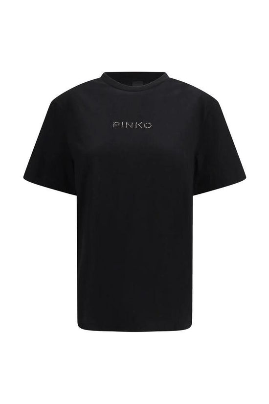 PINKO Schwarzes Baumwoll-T-Shirt by PINKO