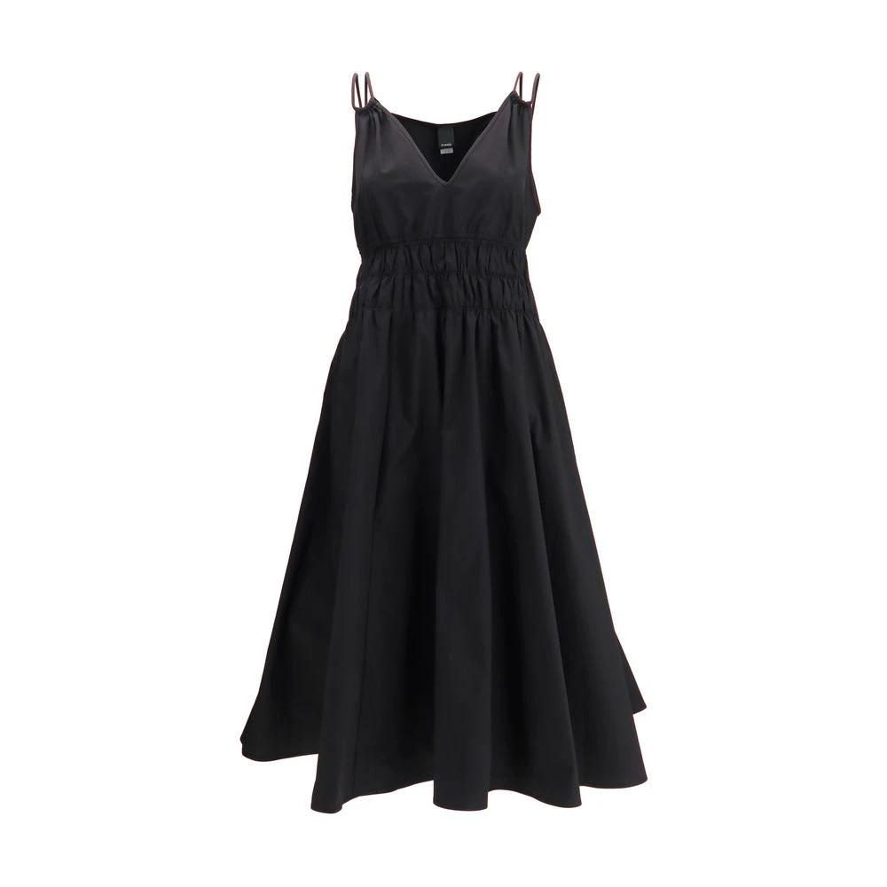 PINKO Schwarzes Baumwoll-Freizeitkleid by PINKO