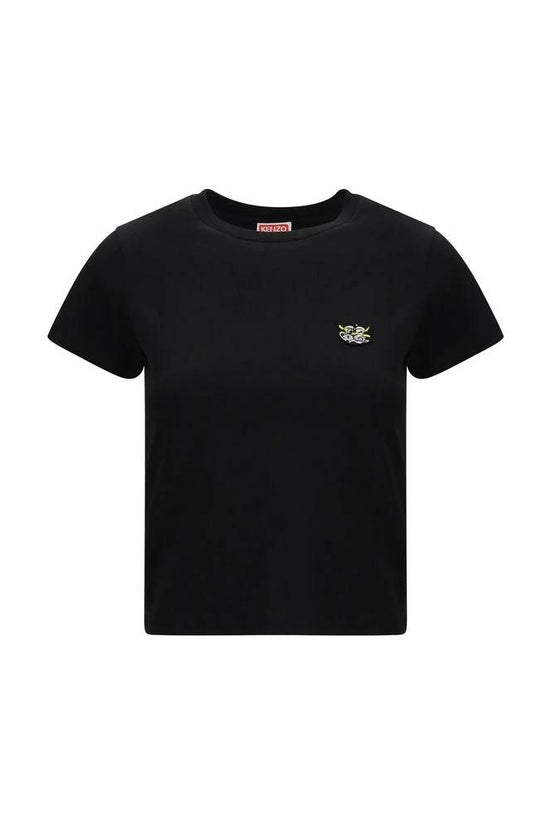 Kenzo Schwarzes Baumwoll-T-Shirt by Kenzo