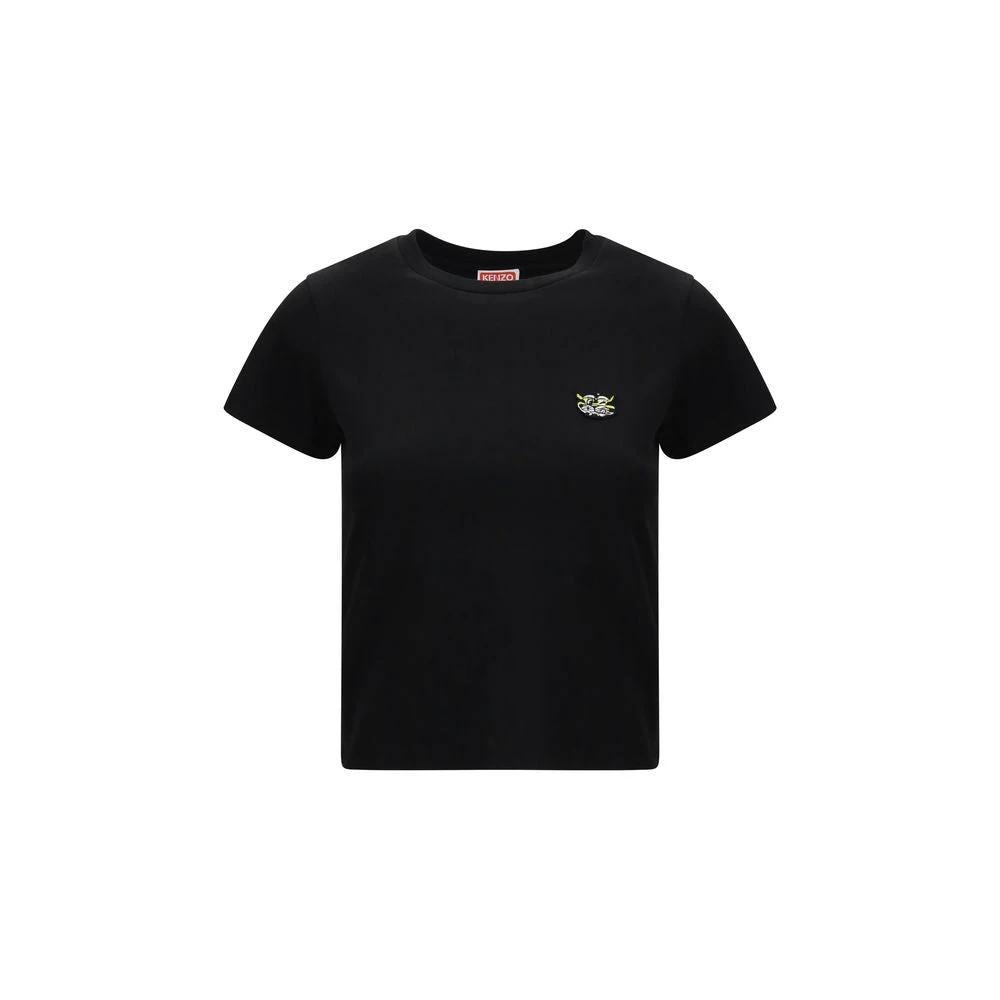 Kenzo Schwarzes Baumwoll-T-Shirt by Kenzo