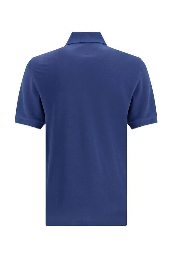 Brunello Cucinelli Blaues Baumwoll-Polohemd by Brunello Cucinelli