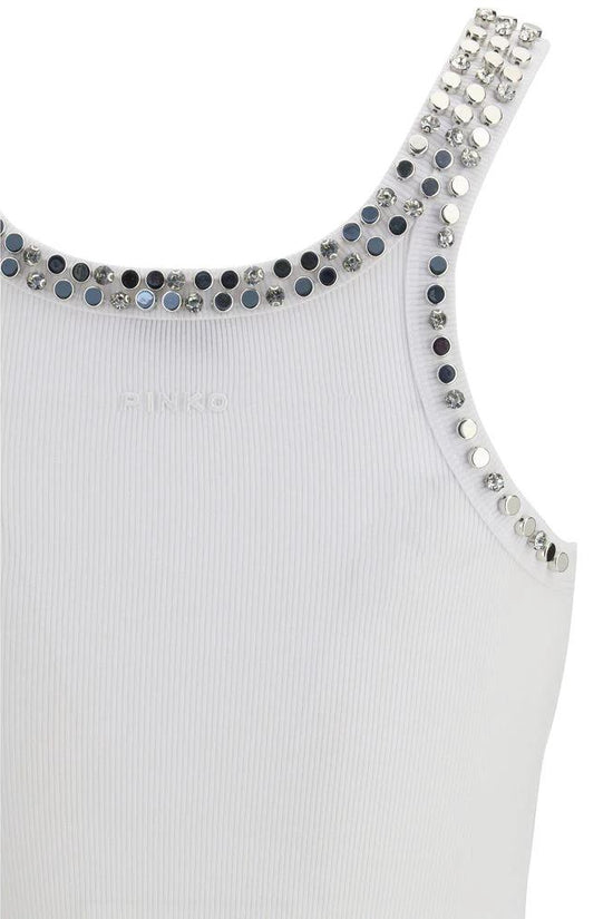 PINKO Weißes Baumwoll-T-Shirt by PINKO