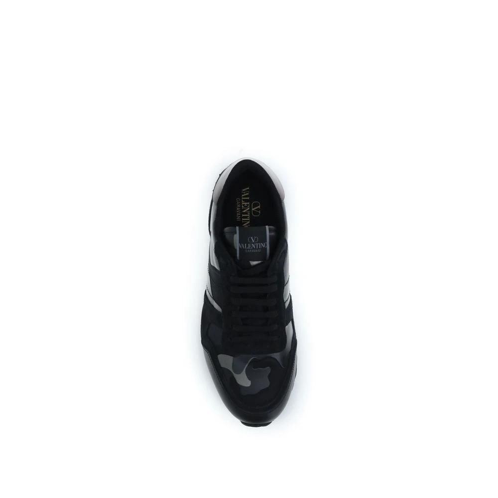 Valentino Garavani Schwarze Bos Taurus Kalbsleder Sneaker by Valentino Garavani