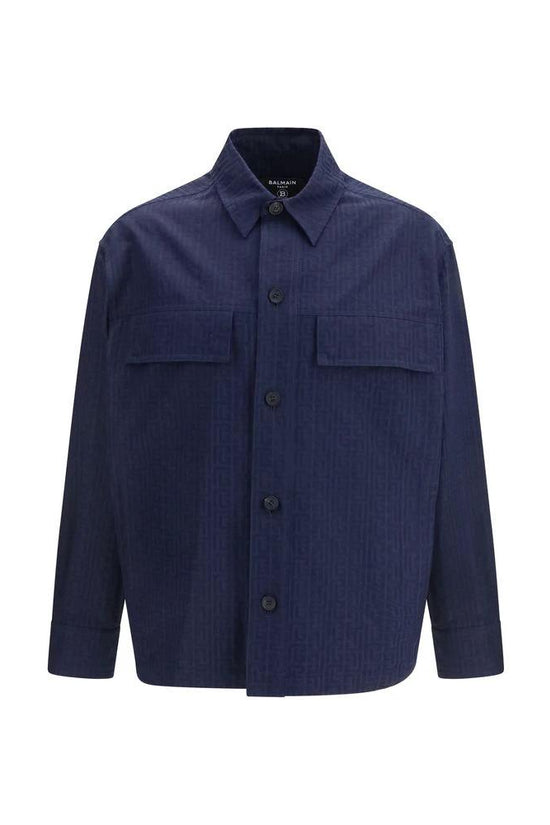 Balmain Blauer Baumwollmantel by Balmain