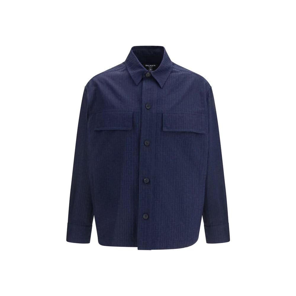 Balmain Blauer Baumwollmantel by Balmain