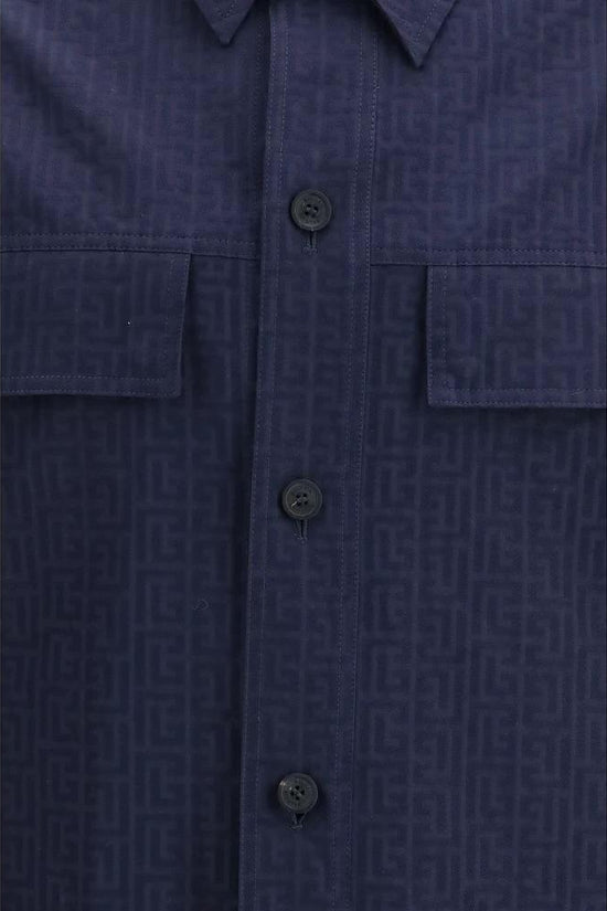 Balmain Blauer Baumwollmantel by Balmain