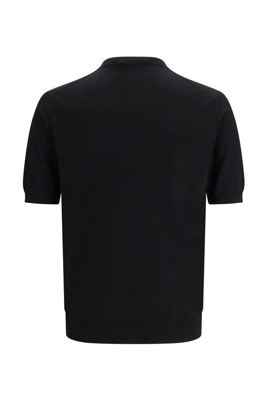 Prada Schwarzes T-Shirt aus Fleece-Wolle by Prada