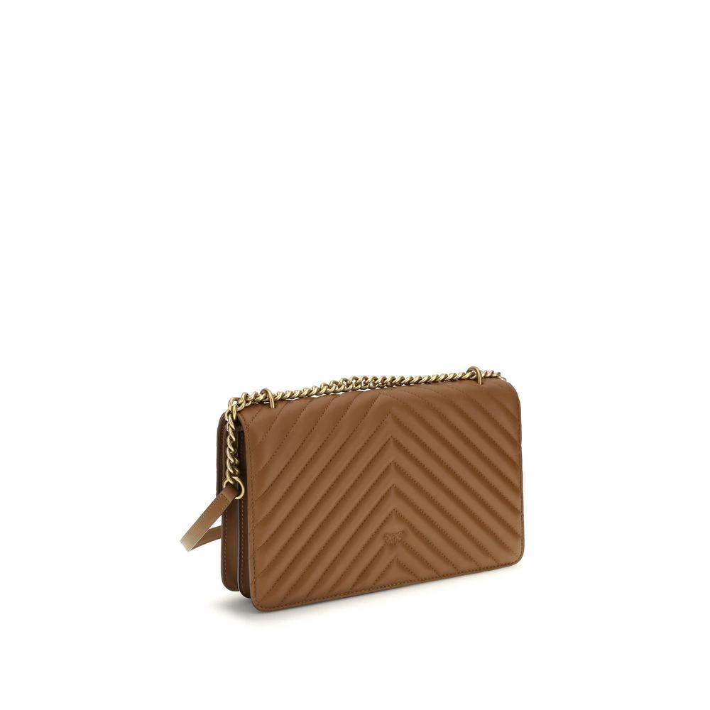 PINKO Braune Kalbsleder Bos Taurus Schultertasche by PINKO