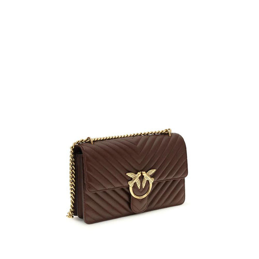 PINKO Braune Kalbsleder Bos Taurus Schultertasche by PINKO