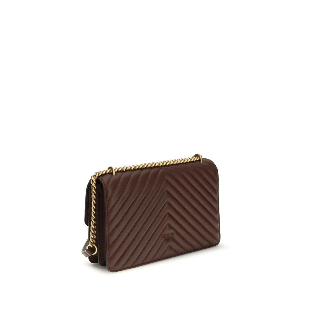 PINKO Braune Kalbsleder Bos Taurus Schultertasche by PINKO