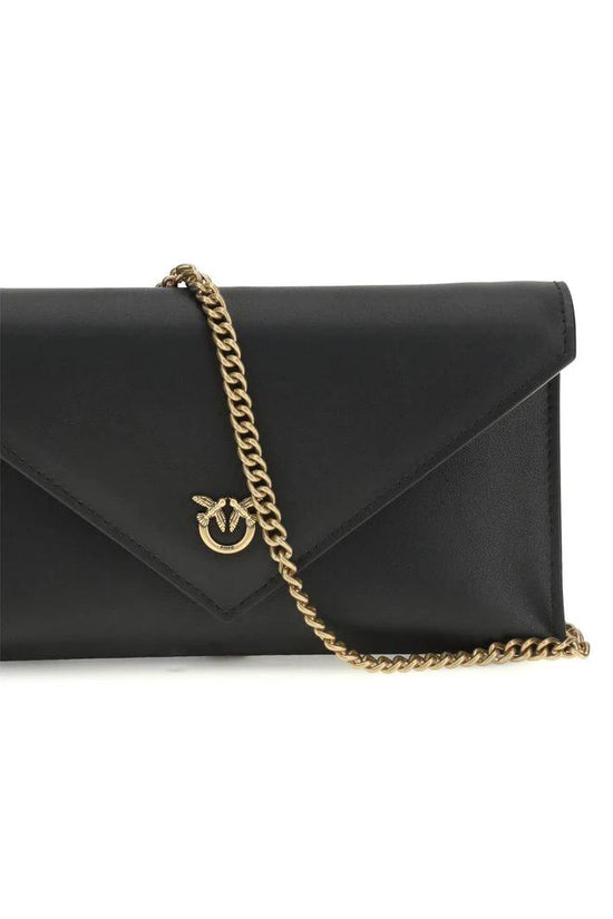 PINKO Schwarze Kalbsleder Bos Taurus Handtasche by PINKO