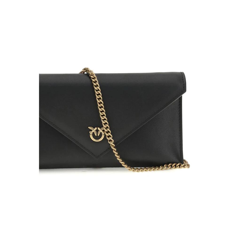 PINKO Schwarze Kalbsleder Bos Taurus Handtasche by PINKO
