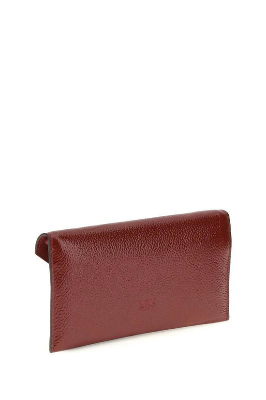 PINKO Bordeaux Calf Leather Bos Taurus Handtasche by PINKO