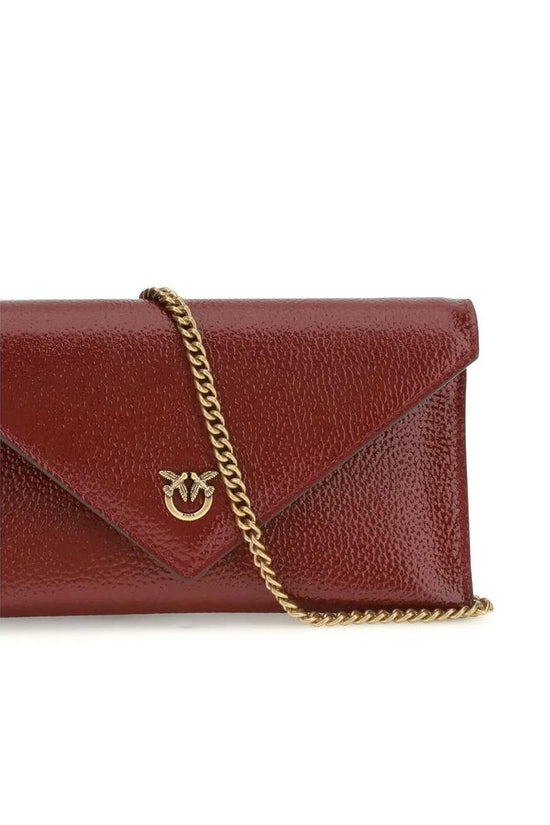 PINKO Bordeaux Calf Leather Bos Taurus Handtasche by PINKO