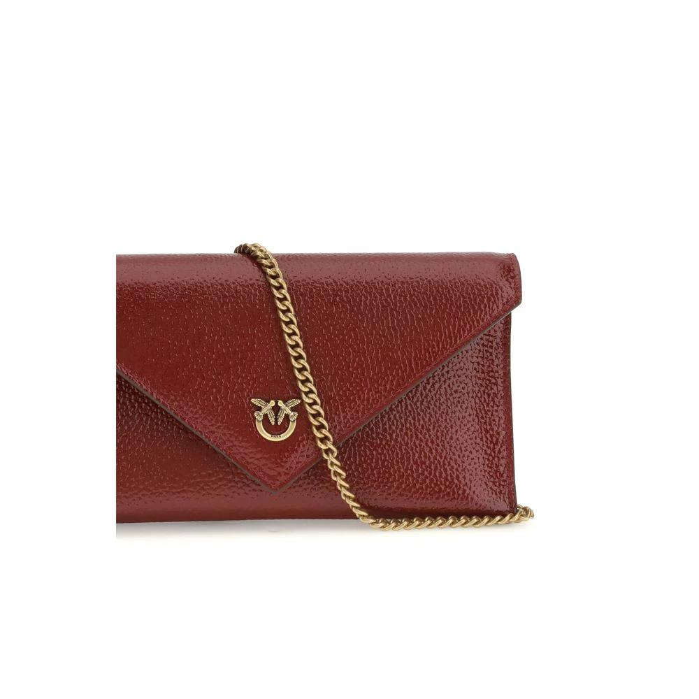 PINKO Bordeaux Calf Leather Bos Taurus Handtasche by PINKO