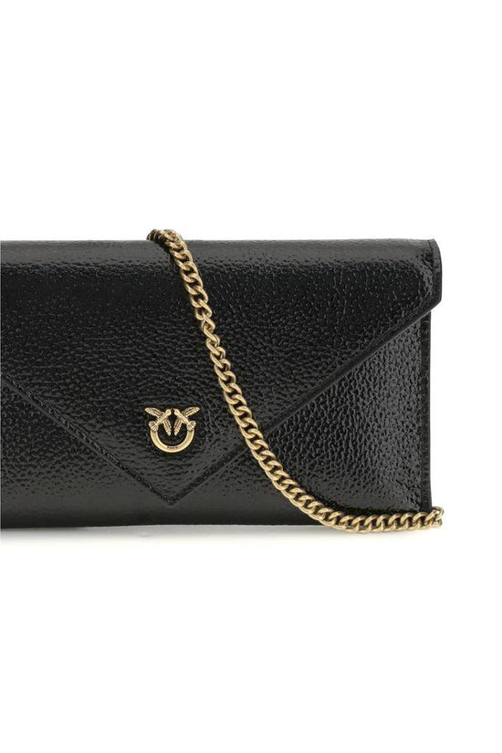 PINKO Schwarze Kalbsleder Bos Taurus Handtasche by PINKO