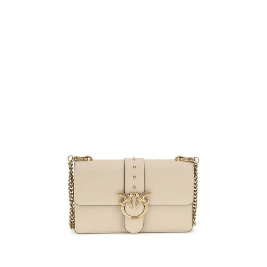 PINKO Beige Calf Leather Bos Taurus Schultertasche by PINKO