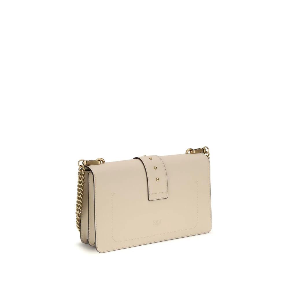 PINKO Beige Calf Leather Bos Taurus Schultertasche by PINKO