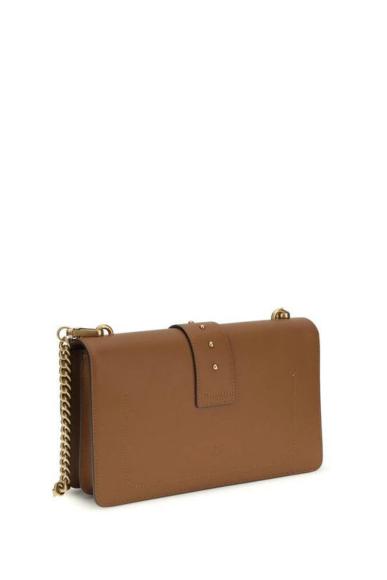 PINKO Braune Kalbsleder Bos Taurus Schultertasche by PINKO