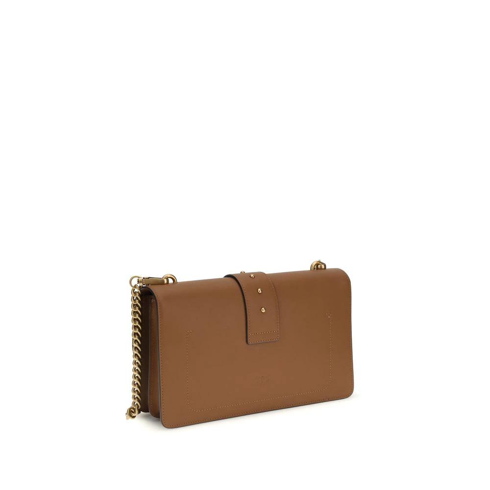 PINKO Braune Kalbsleder Bos Taurus Schultertasche by PINKO