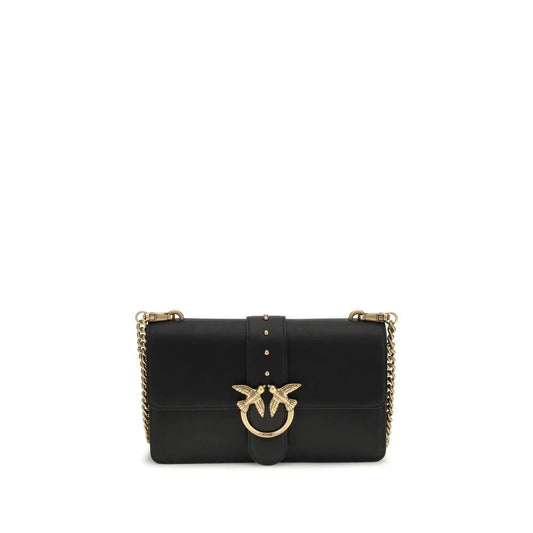 PINKO Schwarze Kalbsleder Bos Taurus Schultertasche by PINKO