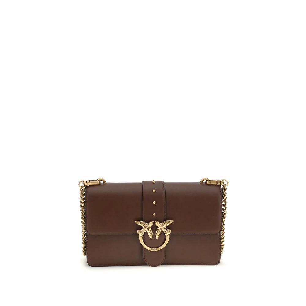 PINKO Braune Kalbsleder Bos Taurus Schultertasche by PINKO
