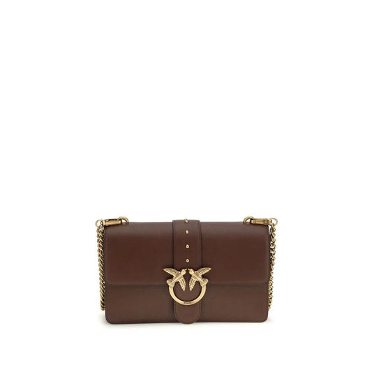 PINKO Braune Kalbsleder Bos Taurus Schultertasche by PINKO