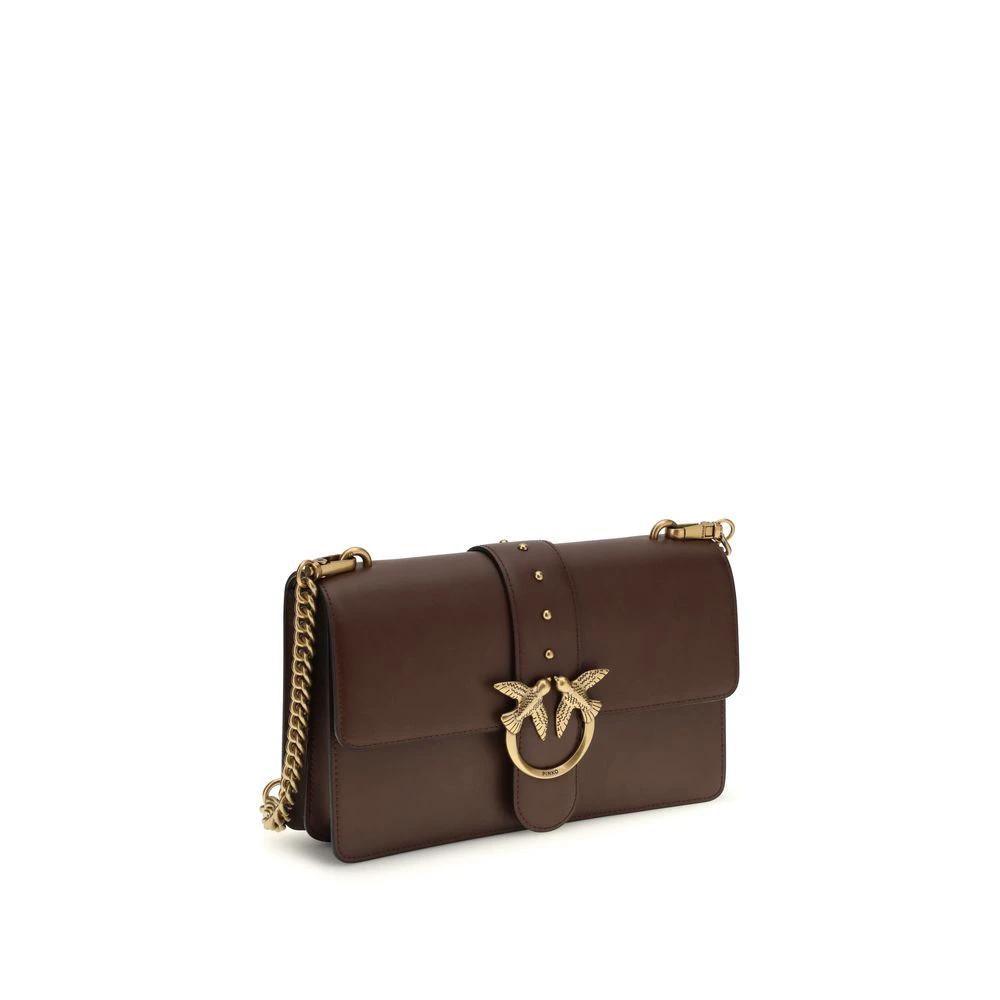 PINKO Braune Kalbsleder Bos Taurus Schultertasche by PINKO