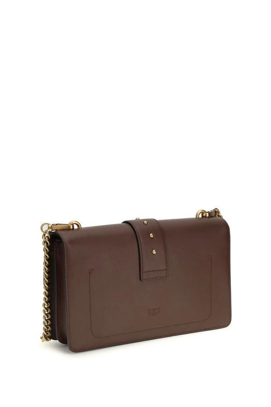 PINKO Braune Kalbsleder Bos Taurus Schultertasche by PINKO