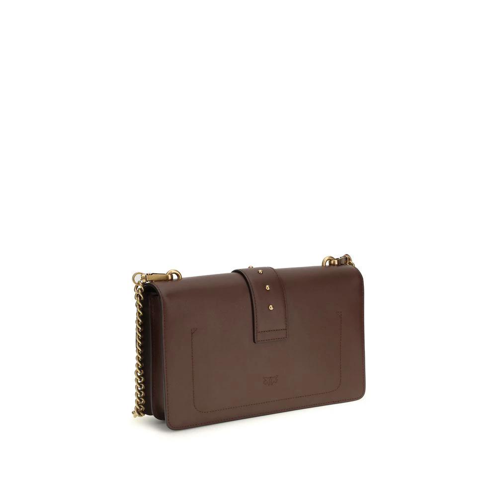 PINKO Braune Kalbsleder Bos Taurus Schultertasche by PINKO