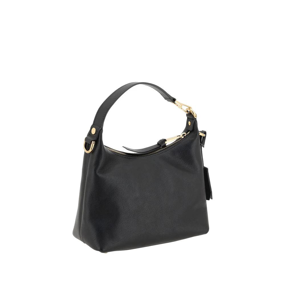 Versace Schwarze Kalbsleder Bos Taurus Handtasche by Versace