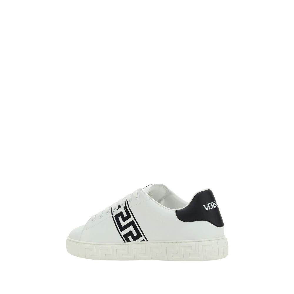 Versace Weiße Kalbsleder Bos Taurus Low-Top-Sneaker by Versace